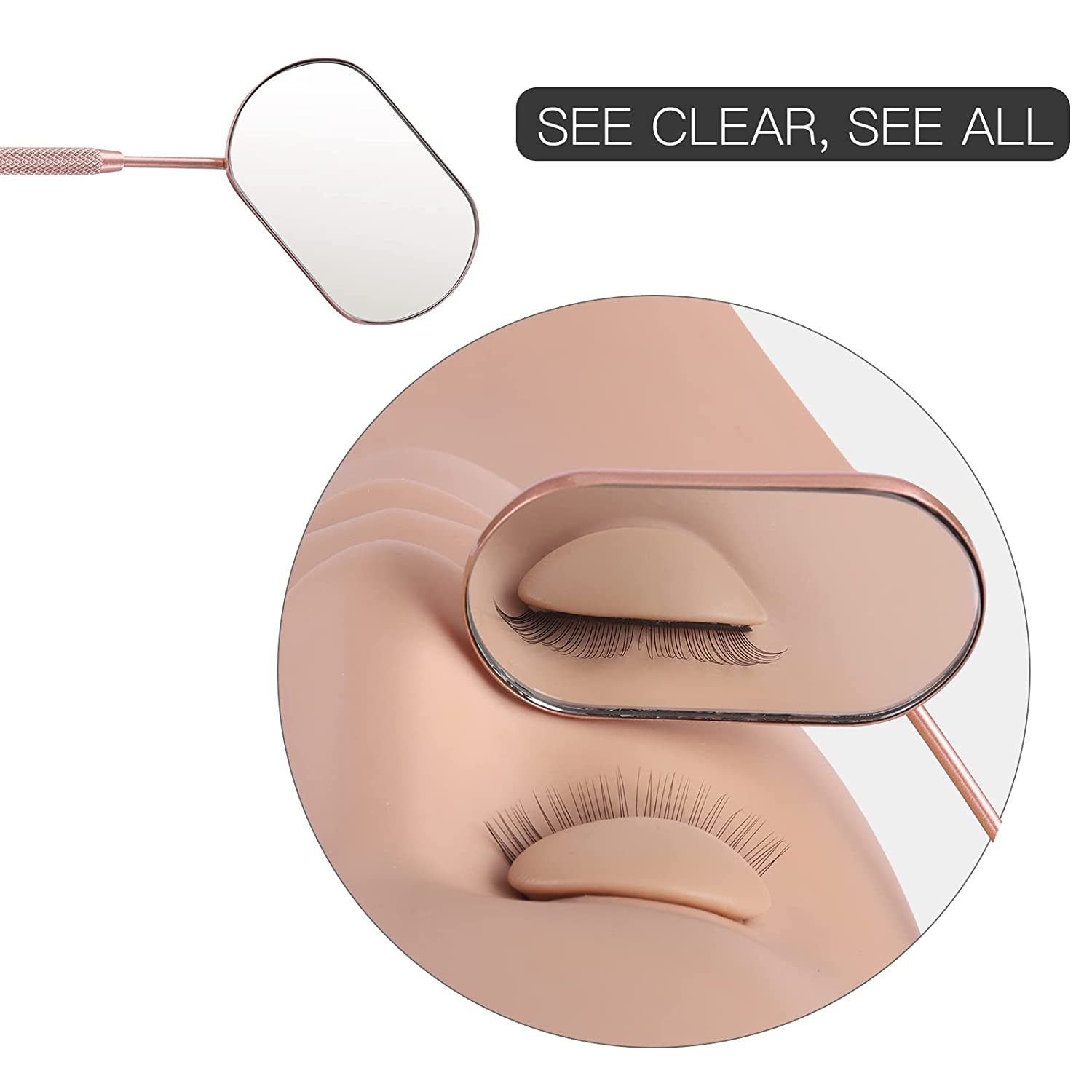 Stainless Steel Large Lash Mirror - AULASH