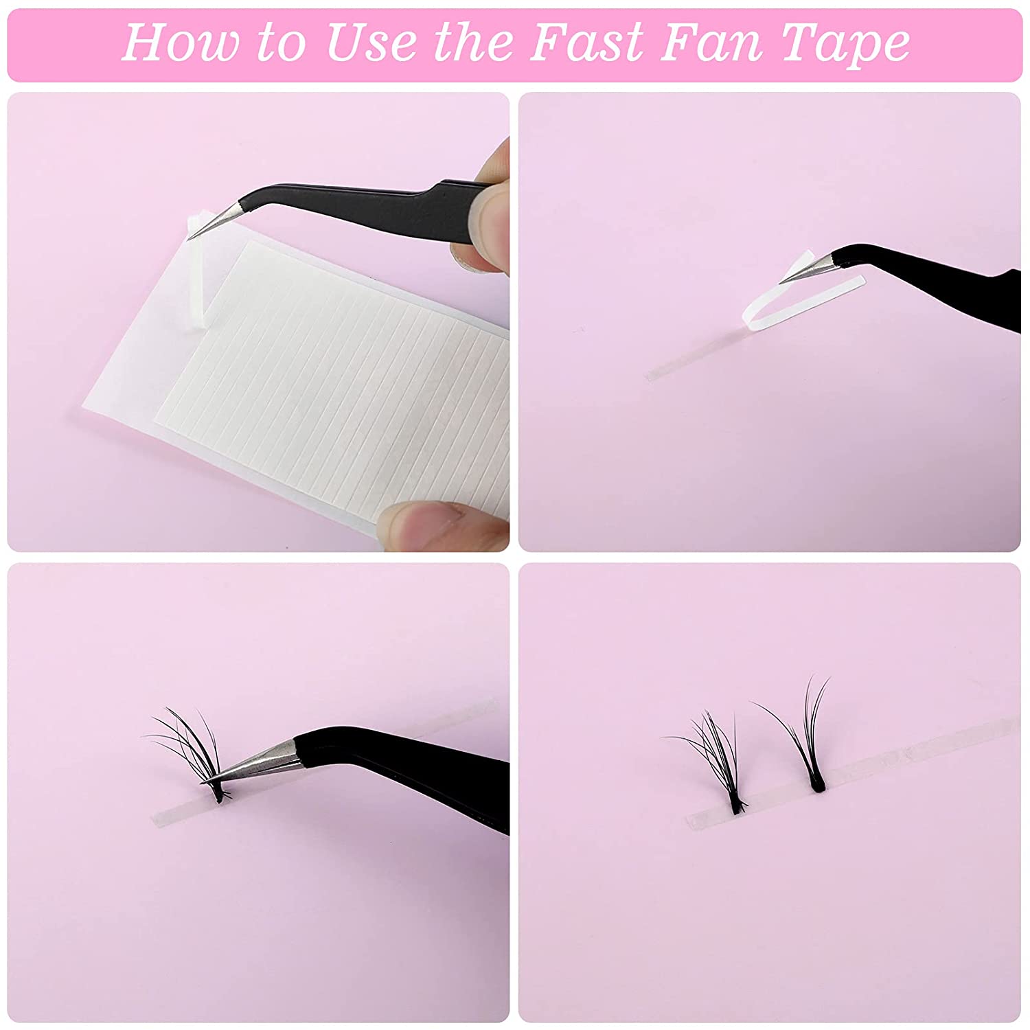 Double-sided Eyelash Fans Tape Holder 5sheets/pack - AULASH