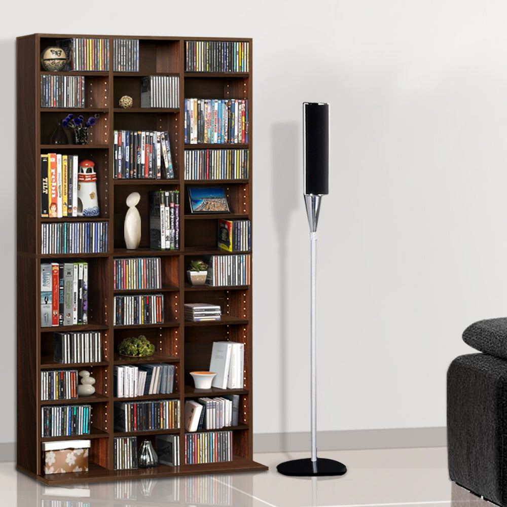 Artiss Adjustable Book Storage Shelf Rack Unit - Expresso - AULASH