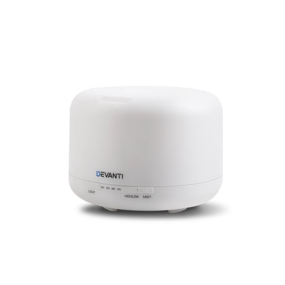 Devanti 500ml 4 in 1 Aroma Diffuser - White - AULASH