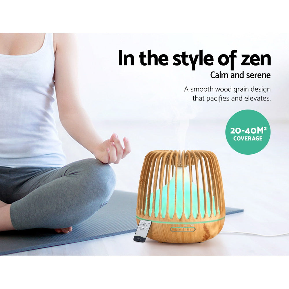 Devanti 4-In-1 Aroma Diffuser Aromatherapy Humidifier Essential Oil 500ml - AULASH