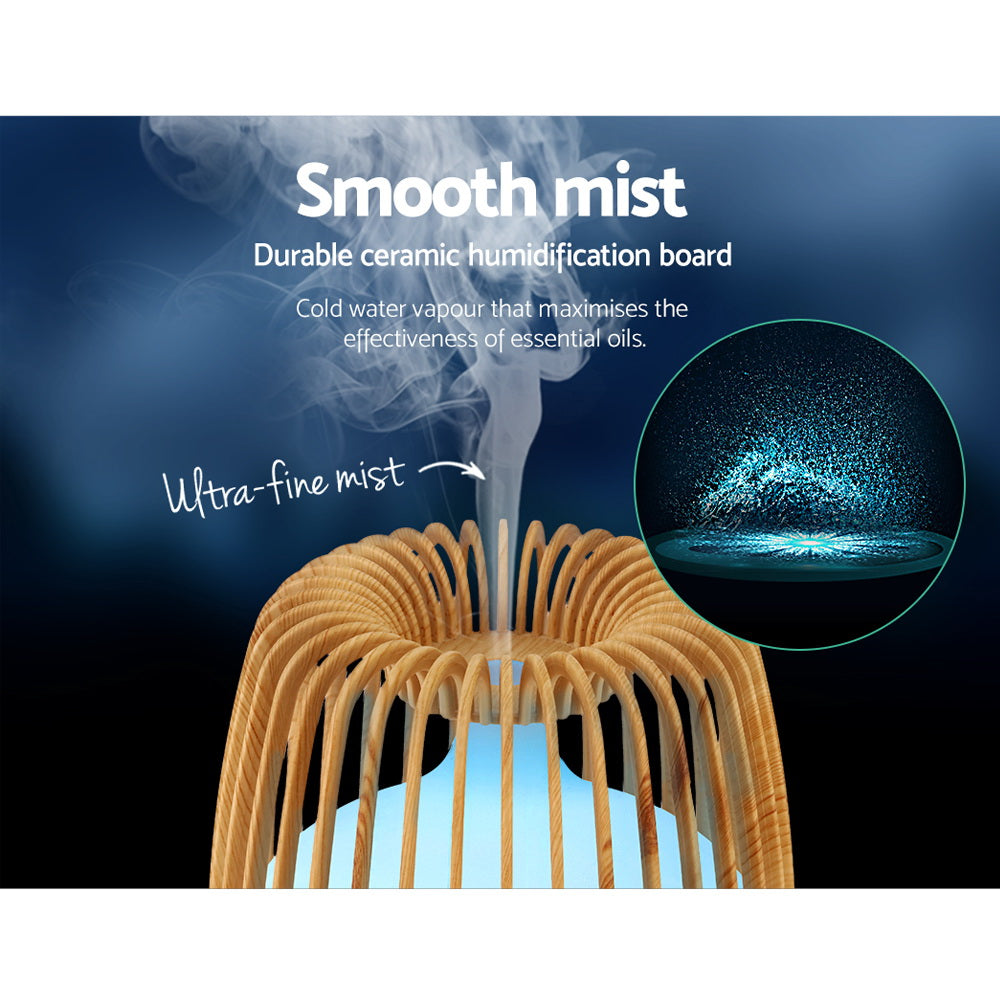 Devanti 4-In-1 Aroma Diffuser Aromatherapy Humidifier Essential Oil 500ml - AULASH