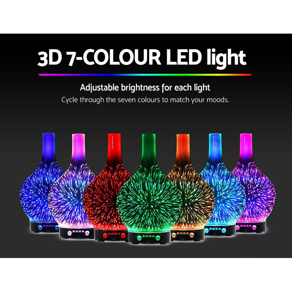 Aroma Diffuser 3D LED Light Oil Firework Air Humidifier 100ml - AULASH