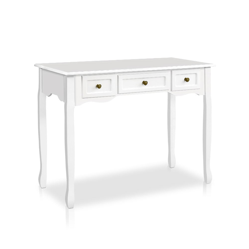 Artiss Hall Console Table Hallway Side Dressing Entry Wooden French Drawer White - AULASH