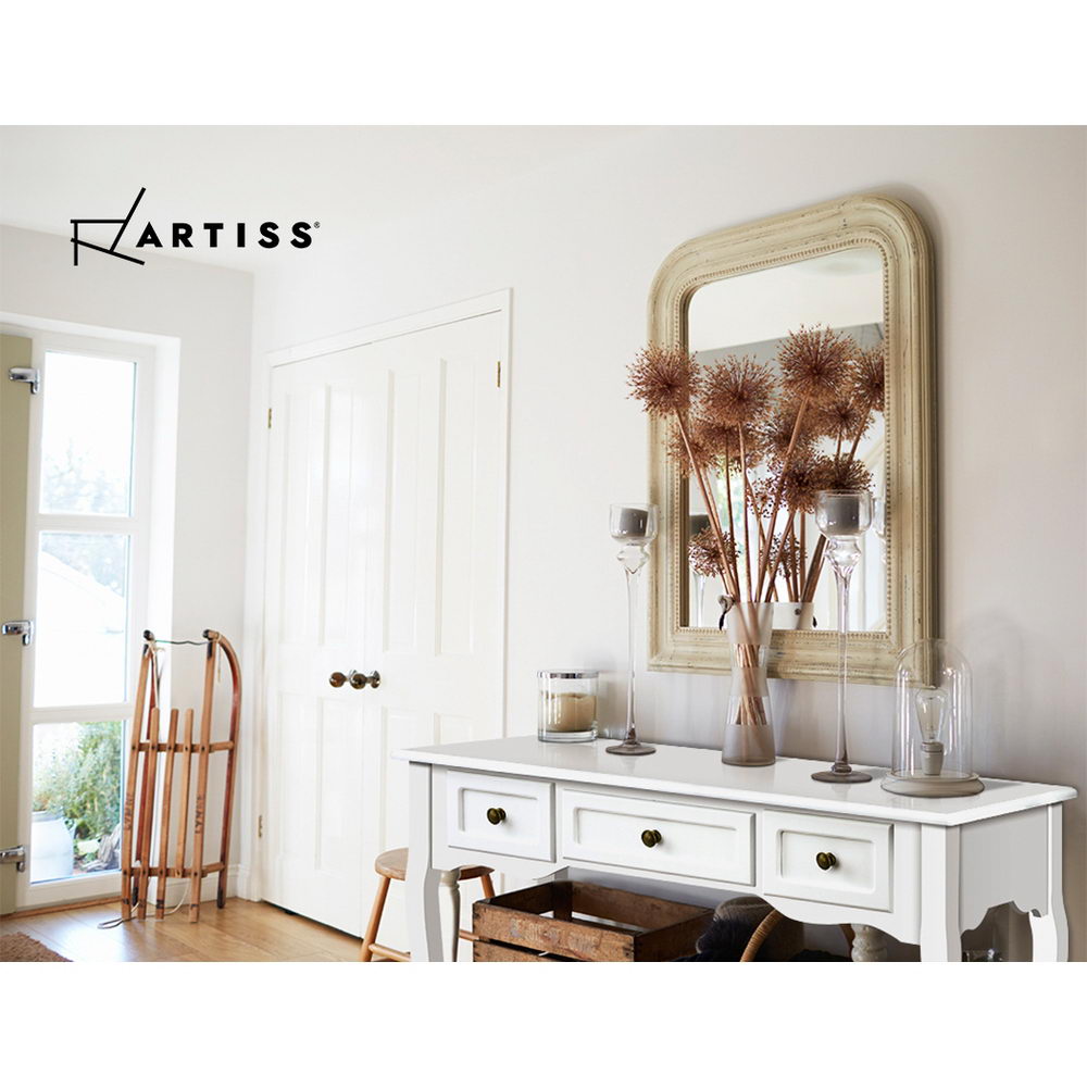 Artiss Hall Console Table Hallway Side Dressing Entry Wooden French Drawer White - AULASH