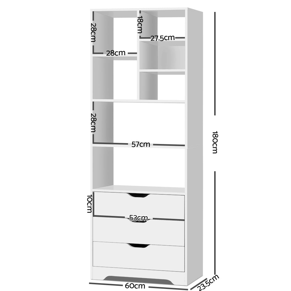 Artiss Display Drawer Shelf - White - AULASH