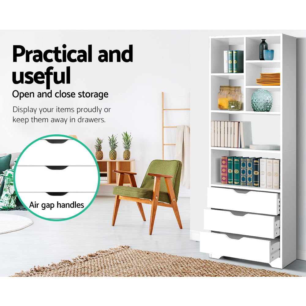 Artiss Display Drawer Shelf - White - AULASH