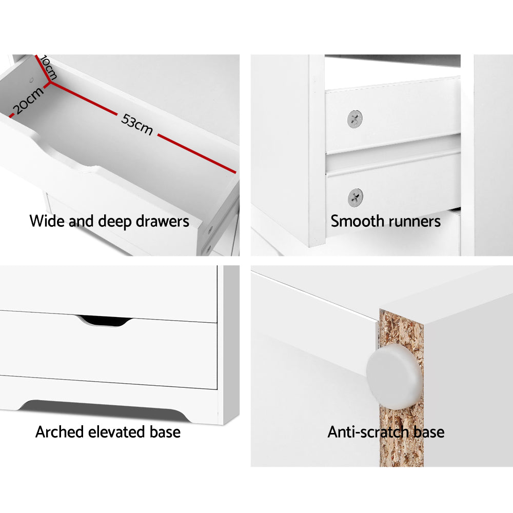 Artiss Display Drawer Shelf - White - AULASH