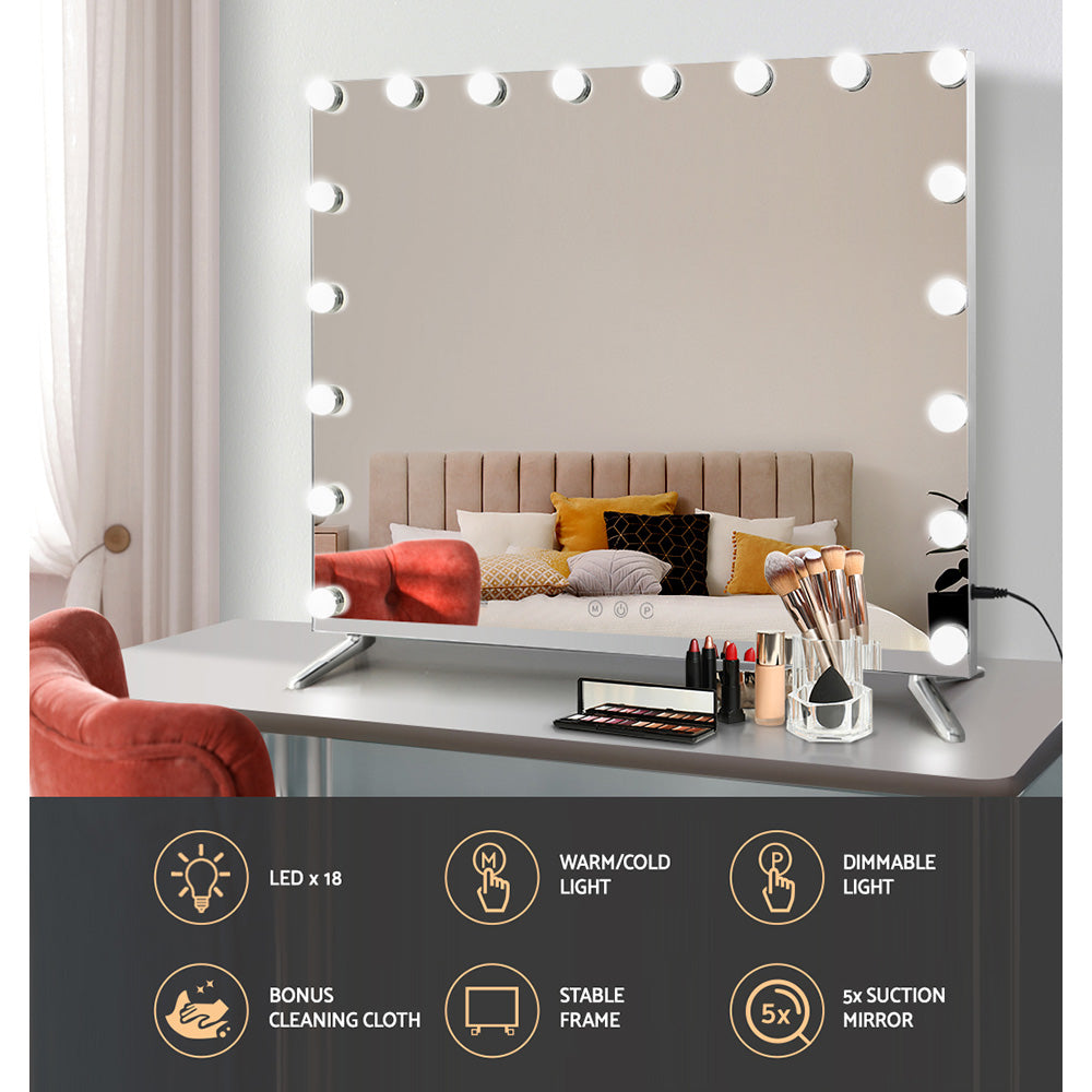 Embellir Makeup Mirror with Light LED Hollywood Mounted Wall Mirrors Cosmetic - AULASH
