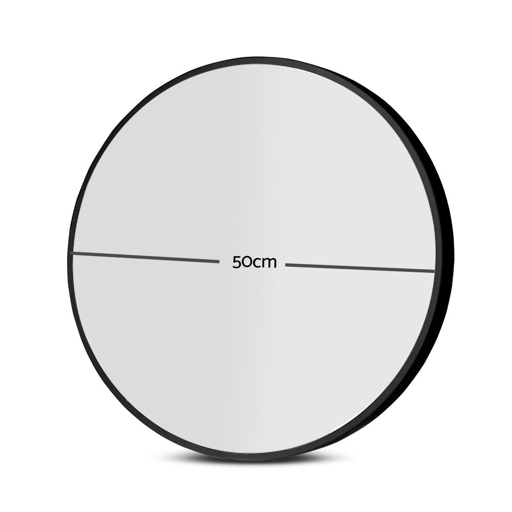 Embellir Round Wall Mirror 50cm Makeup Bathroom Mirror Frameless - AULASH