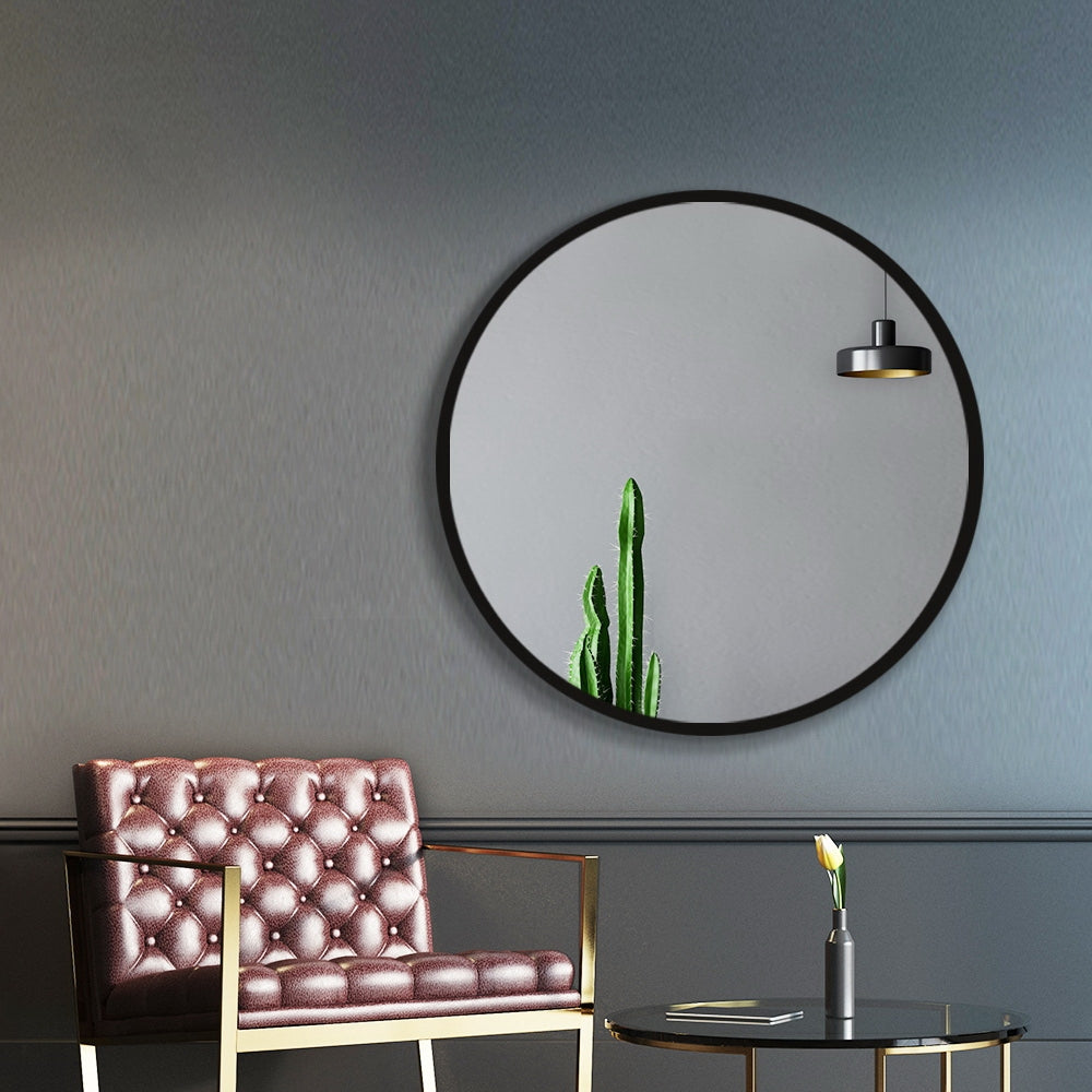 Embellir Round Wall Mirror 50cm Makeup Bathroom Mirror Frameless - AULASH