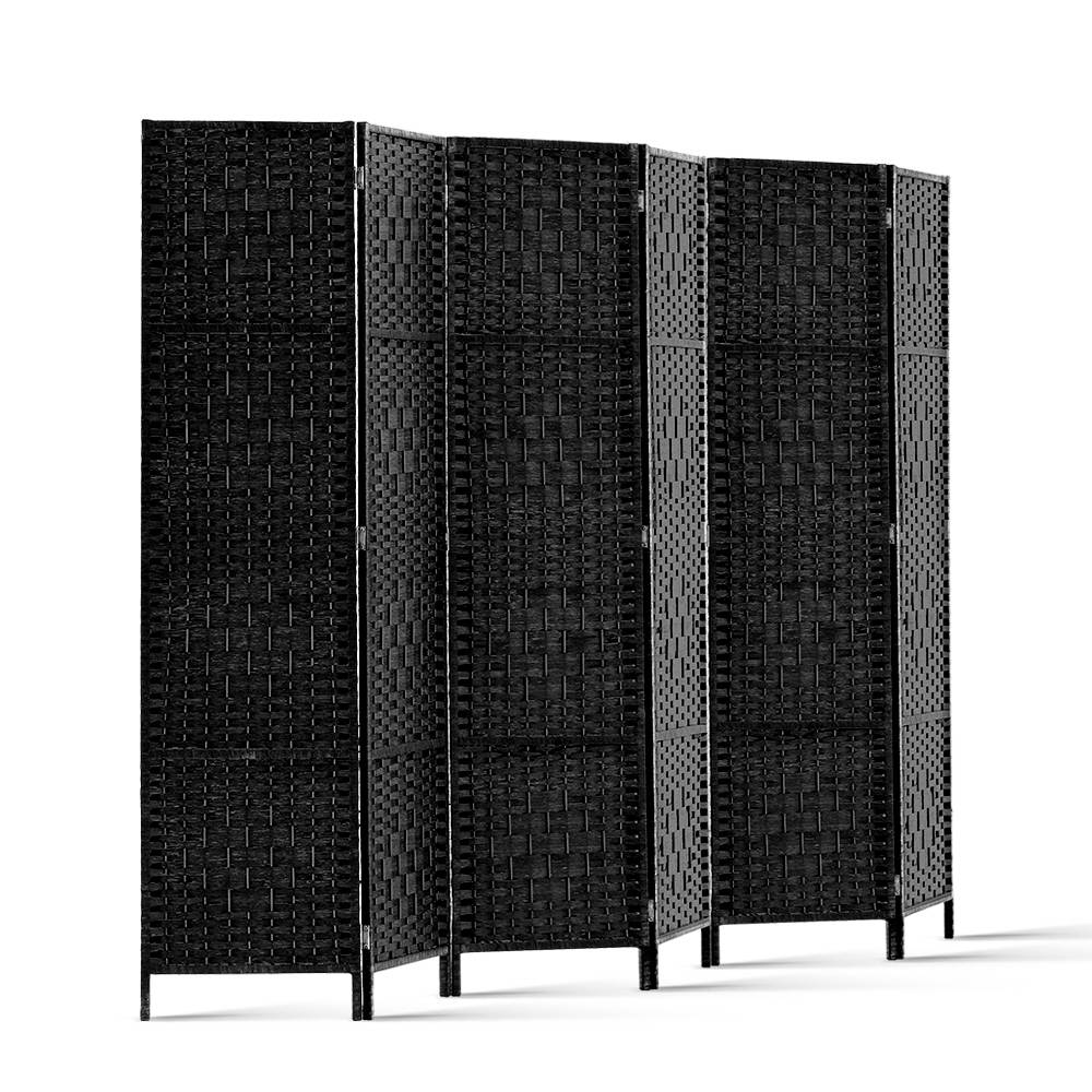 Artiss 6 Panel Room Divider - Black - AULASH