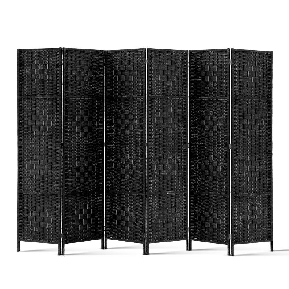 Artiss 6 Panel Room Divider - Black - AULASH