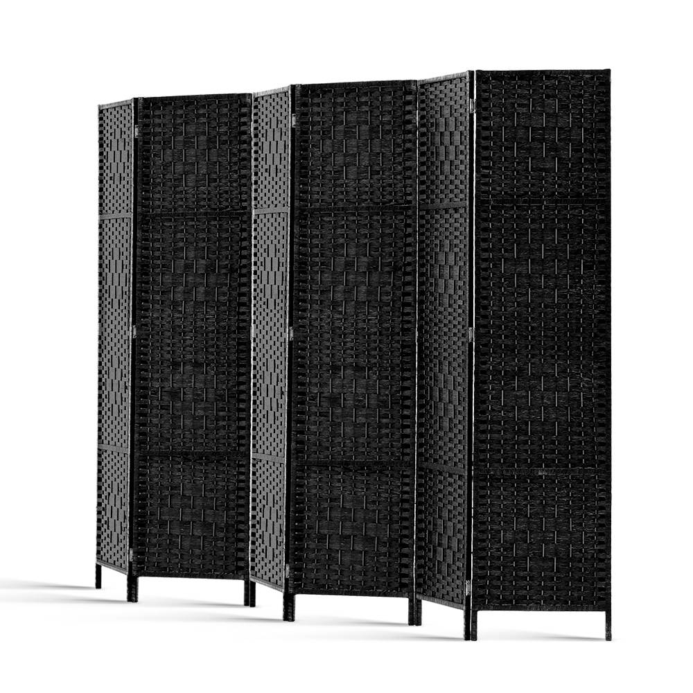 Artiss 6 Panel Room Divider - Black - AULASH
