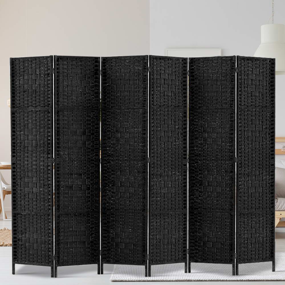 Artiss 6 Panel Room Divider - Black - AULASH