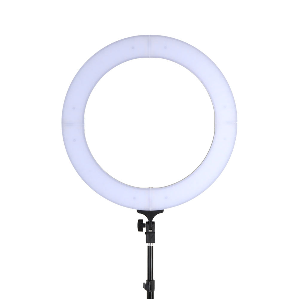 19" LED Ring Light 6500K 5800LM Dimmable Diva With Stand Make Up Studio Video - AULASH
