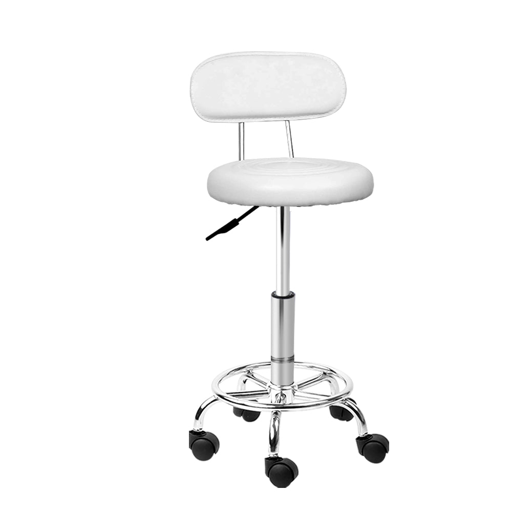 Artiss Salon Stool Swivel Barber Chair Backrest Hairdressing Hydraulic Height - AULASH