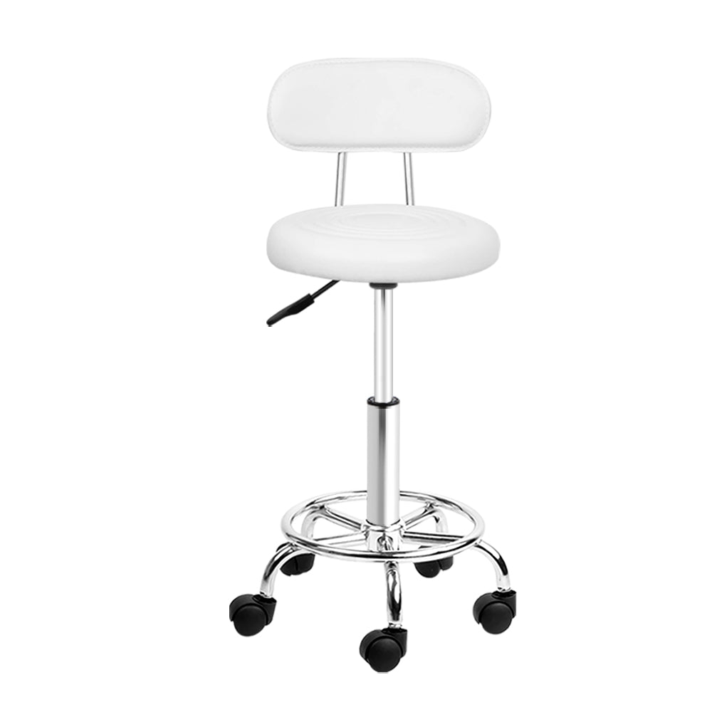 Artiss Salon Stool Swivel Barber Chair Backrest Hairdressing Hydraulic Height - AULASH