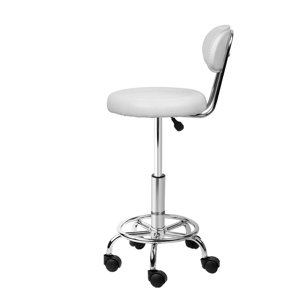 Artiss Salon Stool Swivel Barber Chair Backrest Hairdressing Hydraulic Height - AULASH