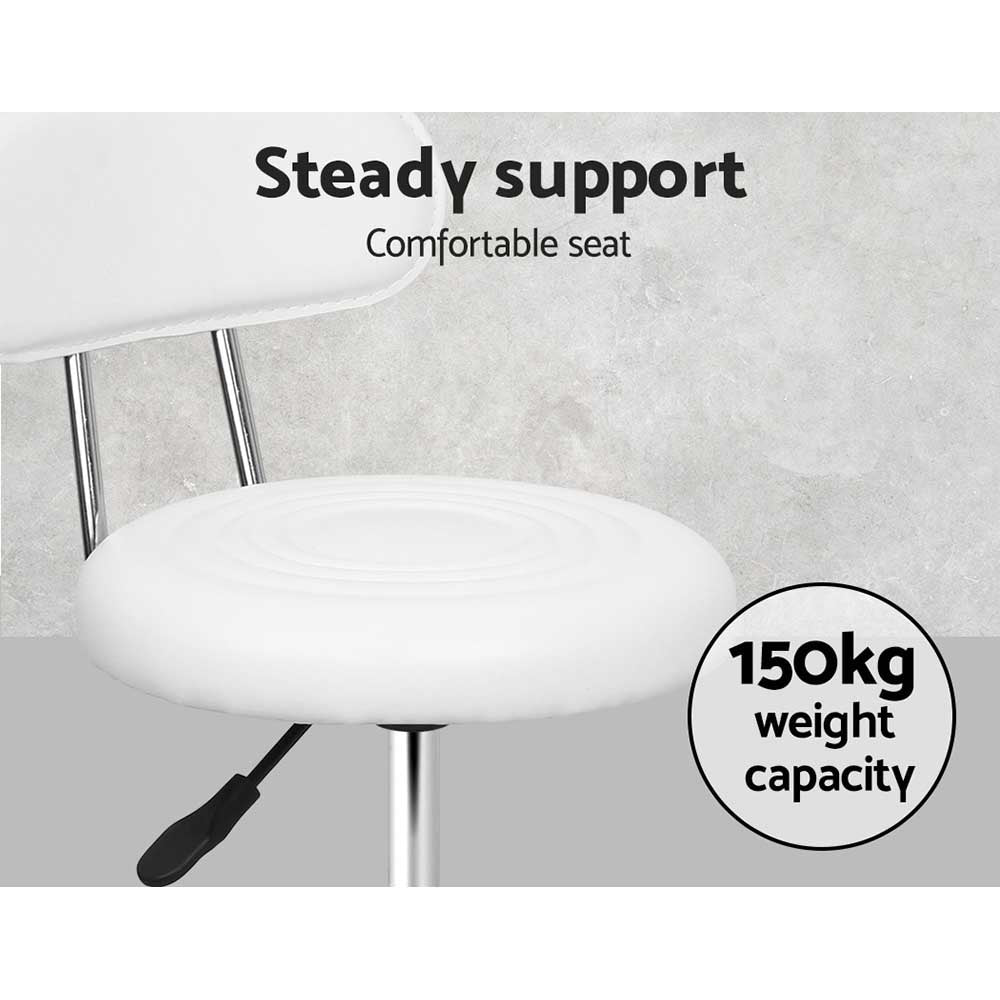 Artiss Salon Stool Swivel Barber Chair Backrest Hairdressing Hydraulic Height - AULASH