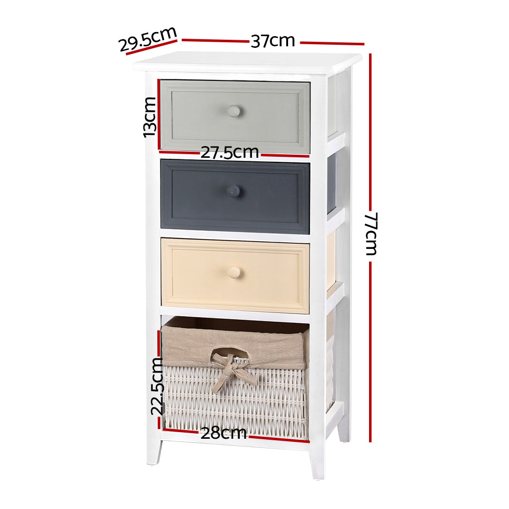 Artiss Bedroom Storage Cabinet - White - AULASH