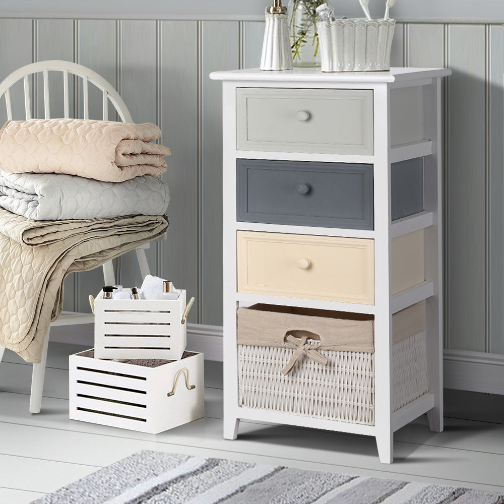 Artiss Bedroom Storage Cabinet - White - AULASH