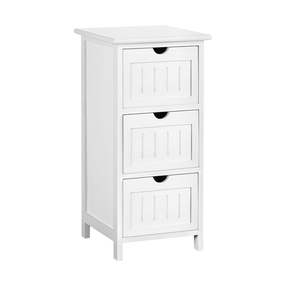 Artiss Bedside Table - White - AULASH