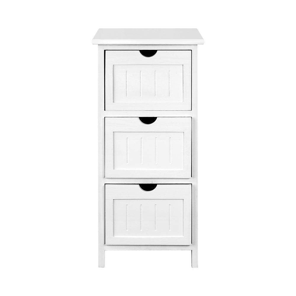 Artiss Bedside Table - White - AULASH