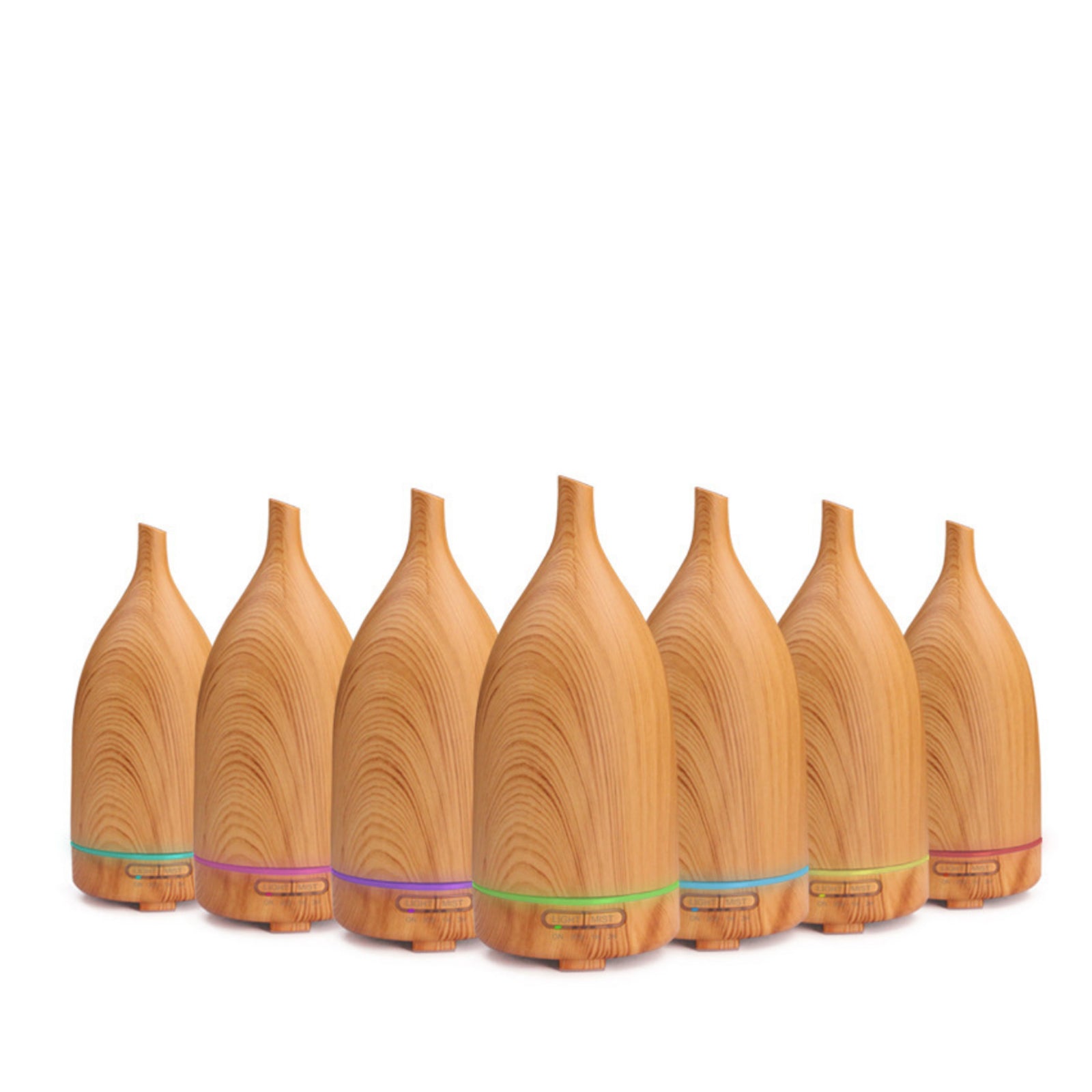 Milano Decor Aroma Diffuser 100ml Ultrasonic Humidifier Purifier And 3 Pack Oils Light Wood - AULASH
