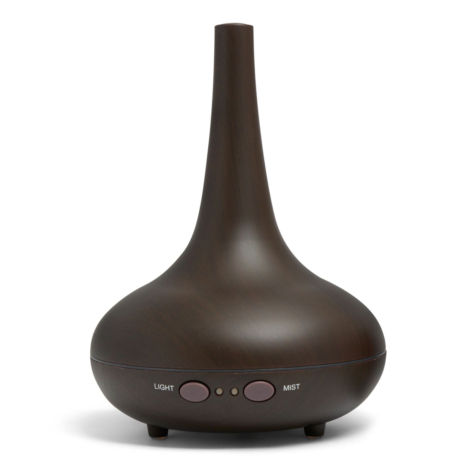 Essential Oil Diffuser Ultrasonic Humidifier Aromatherapy LED Light 200ML 3 Oils Dark Wood Grain 15 x 20cm - AULASH