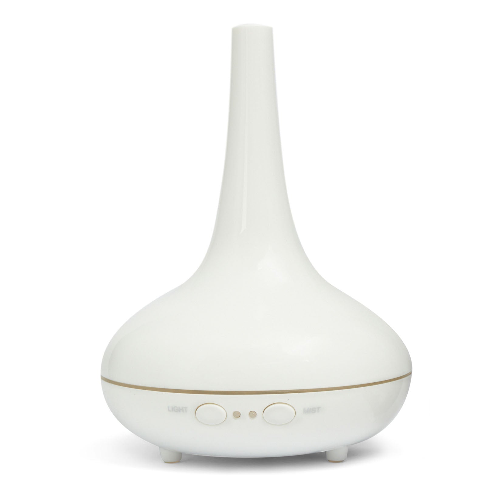 Essential Oil Diffuser Ultrasonic Humidifier Aromatherapy LED Light 200ML 3 Oils White 15 x 20cm - AULASH