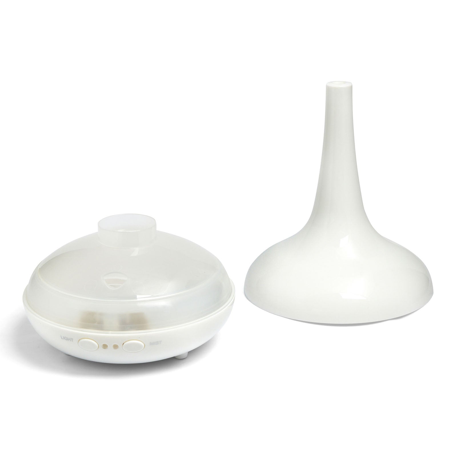 Essential Oil Diffuser Ultrasonic Humidifier Aromatherapy LED Light 200ML 3 Oils White 15 x 20cm - AULASH
