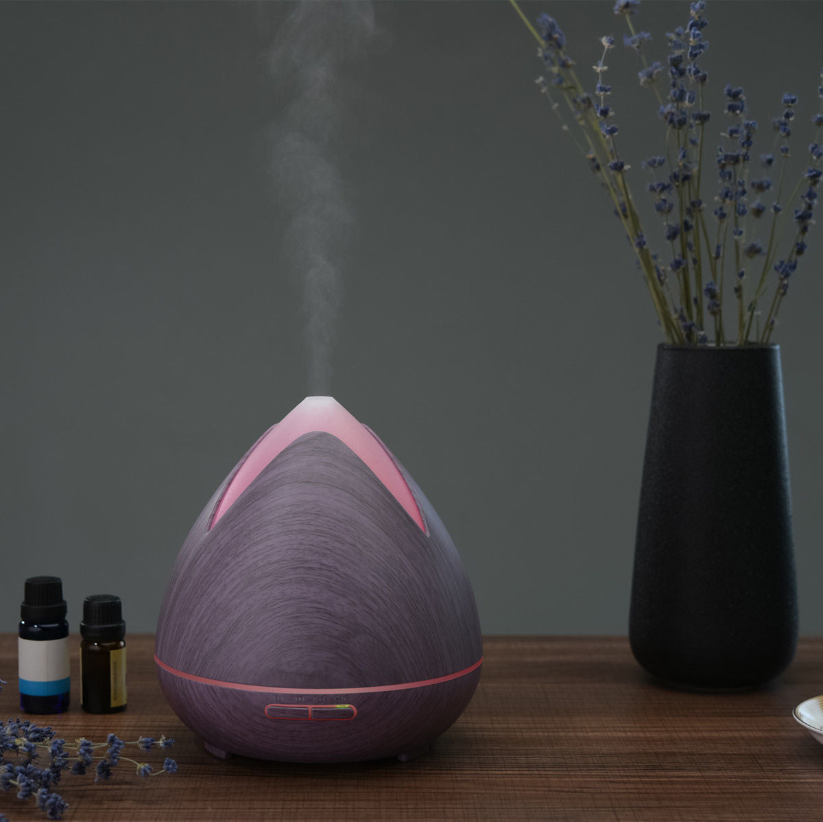 Essential Oils Ultrasonic Aromatherapy Diffuser Air Humidifier Purify 400ML Violet - AULASH