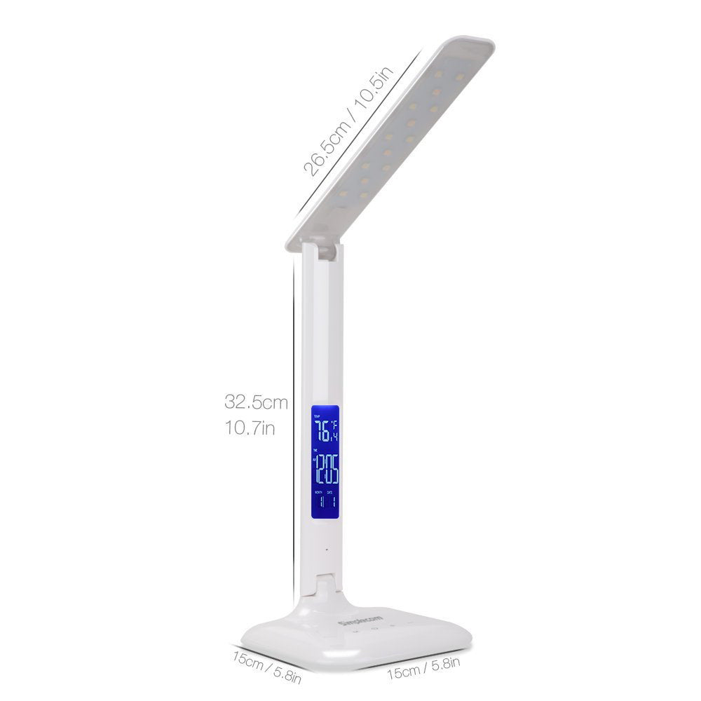 Simplecom EL808 Dimmable Touch Control Multifunction LED Desk Lamp 4W with Digital Clock - AULASH
