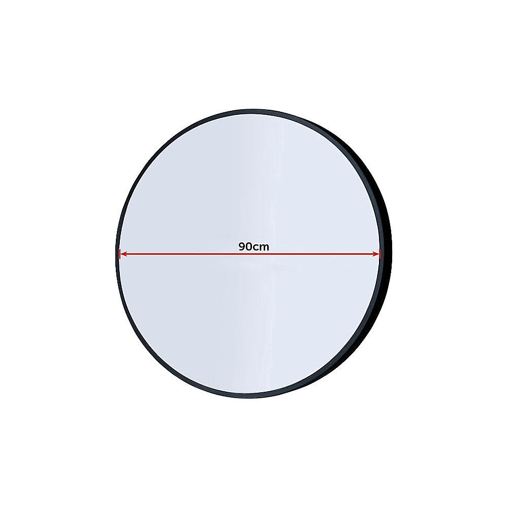 90cm Round Wall Mirror Bathroom Makeup Mirror by Della Francesca - AULASH