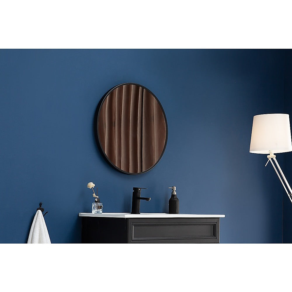 90cm Round Wall Mirror Bathroom Makeup Mirror by Della Francesca - AULASH