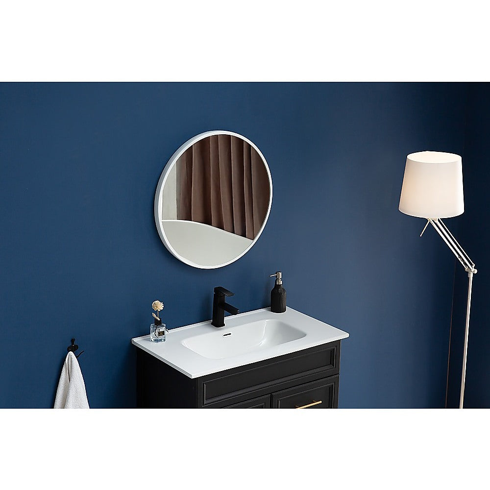 90cm Round Wall Mirror Bathroom Makeup Mirror by Della Francesca - AULASH