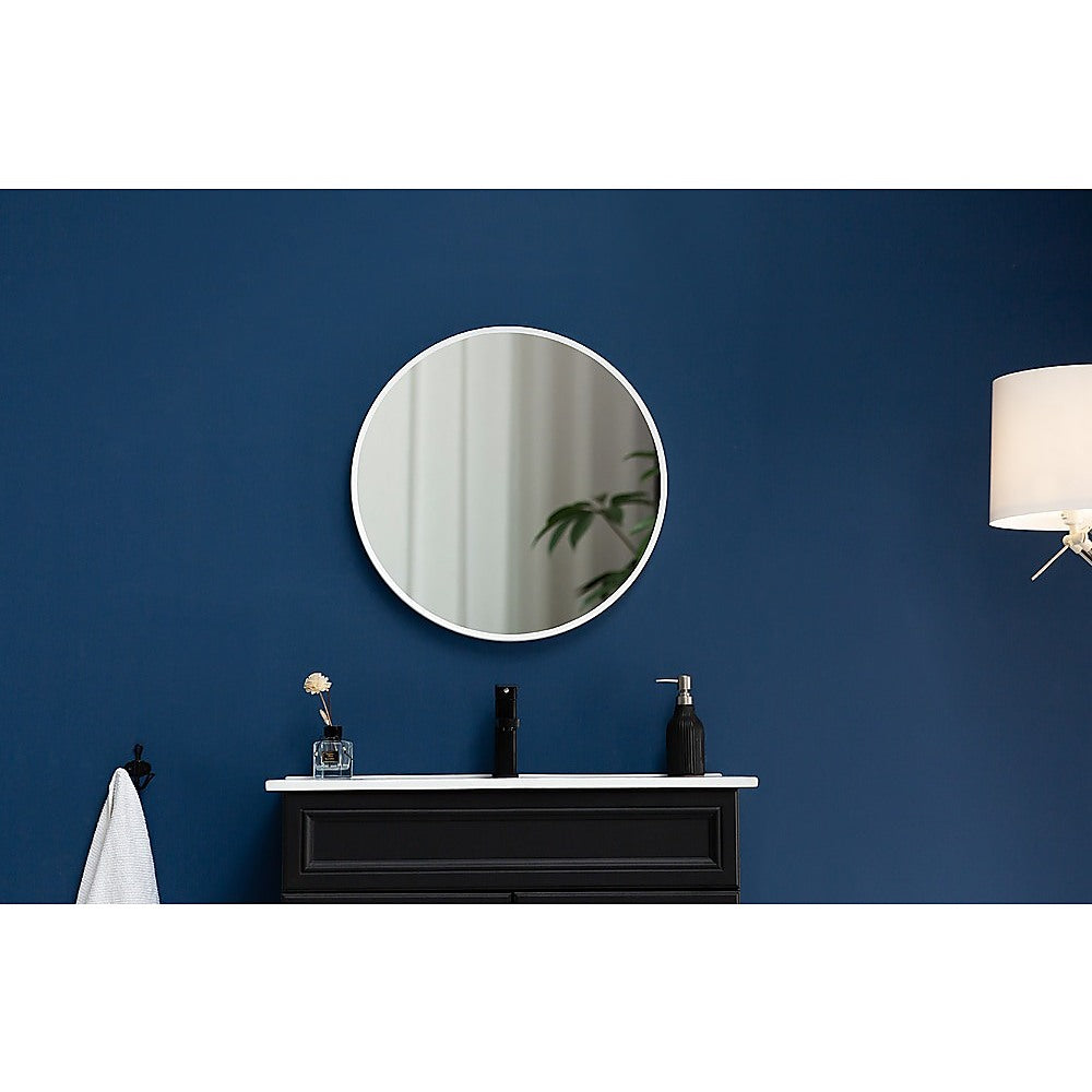 90cm Round Wall Mirror Bathroom Makeup Mirror by Della Francesca - AULASH