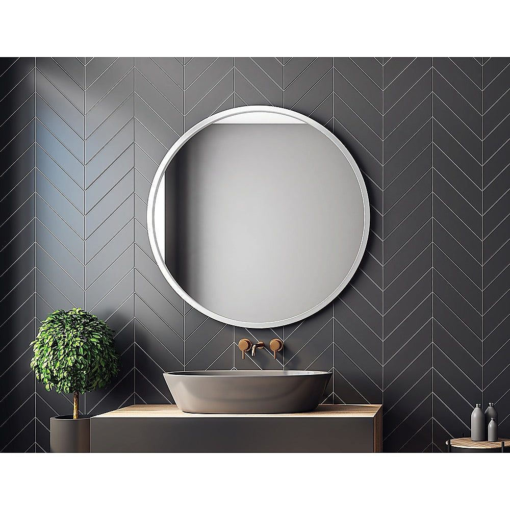 90cm Round Wall Mirror Bathroom Makeup Mirror by Della Francesca - AULASH