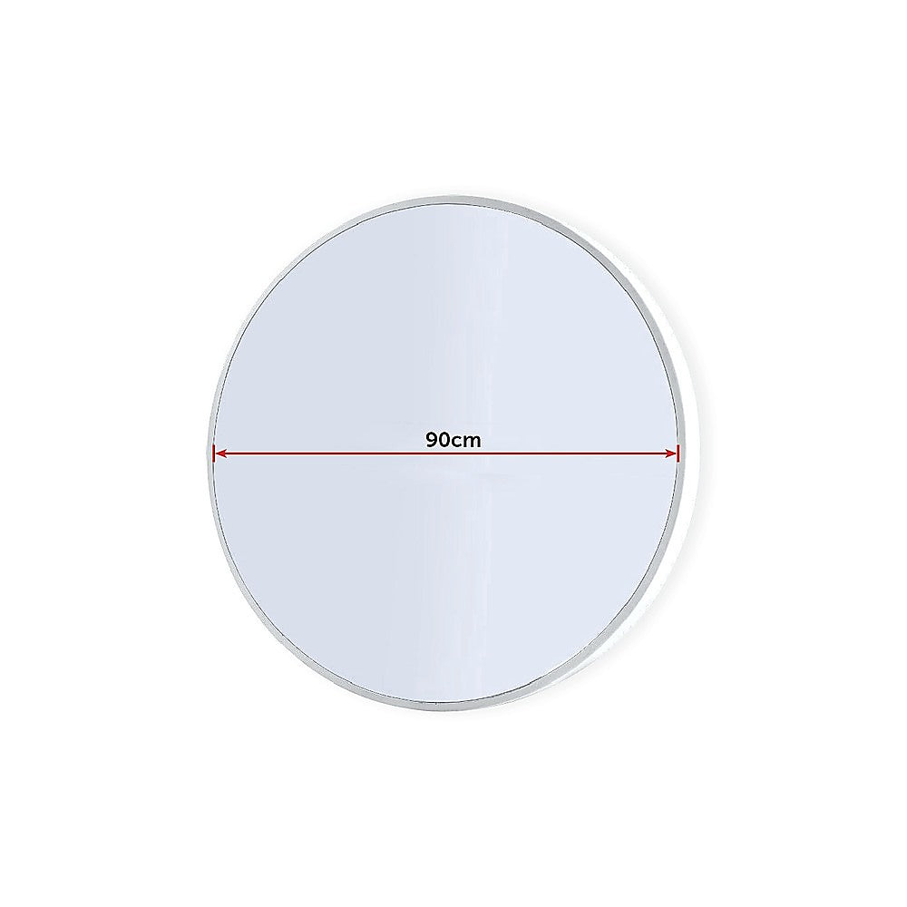 90cm Round Wall Mirror Bathroom Makeup Mirror by Della Francesca - AULASH