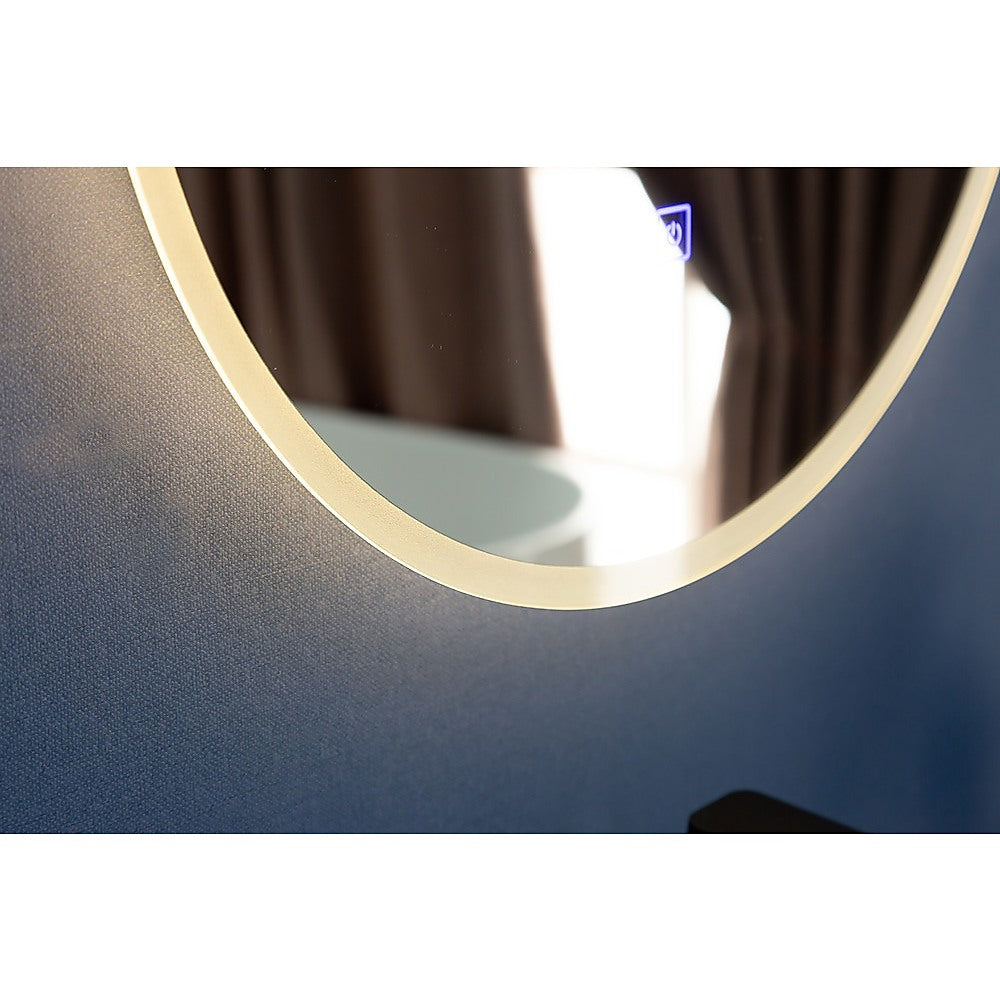 80cm LED Wall Mirror Bathroom Mirrors Light Decor Round - AULASH
