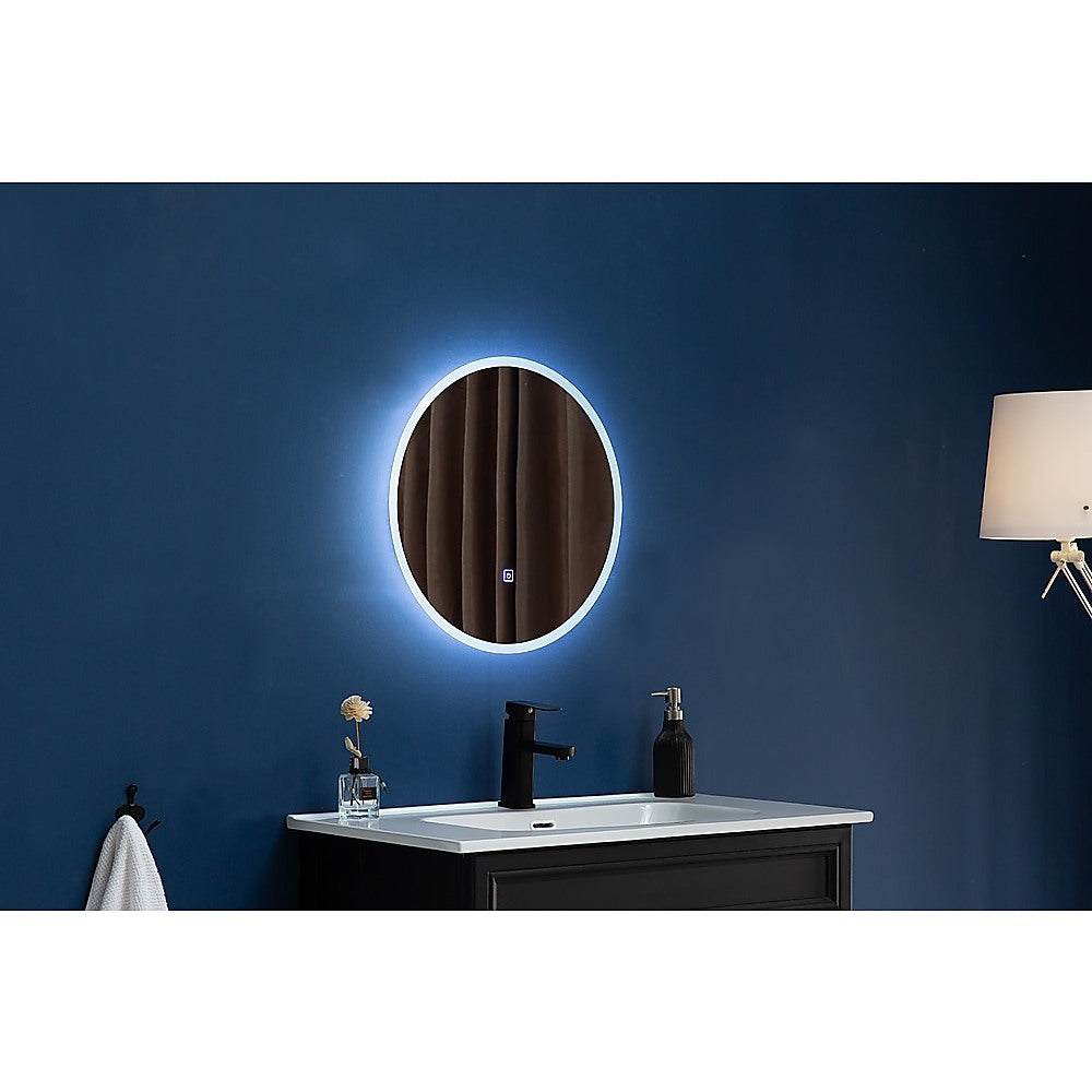 80cm LED Wall Mirror Bathroom Mirrors Light Decor Round - AULASH