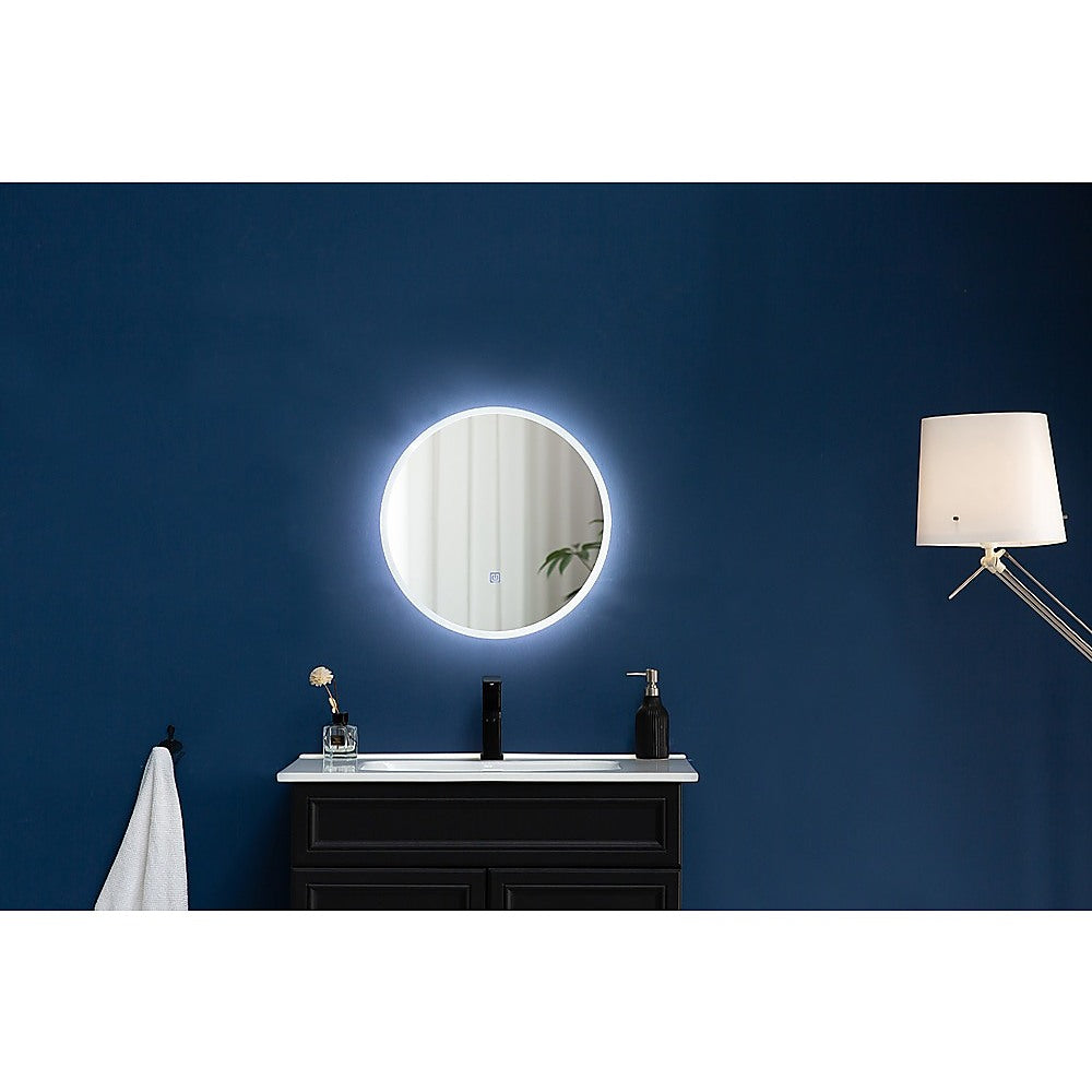 80cm LED Wall Mirror Bathroom Mirrors Light Decor Round - AULASH