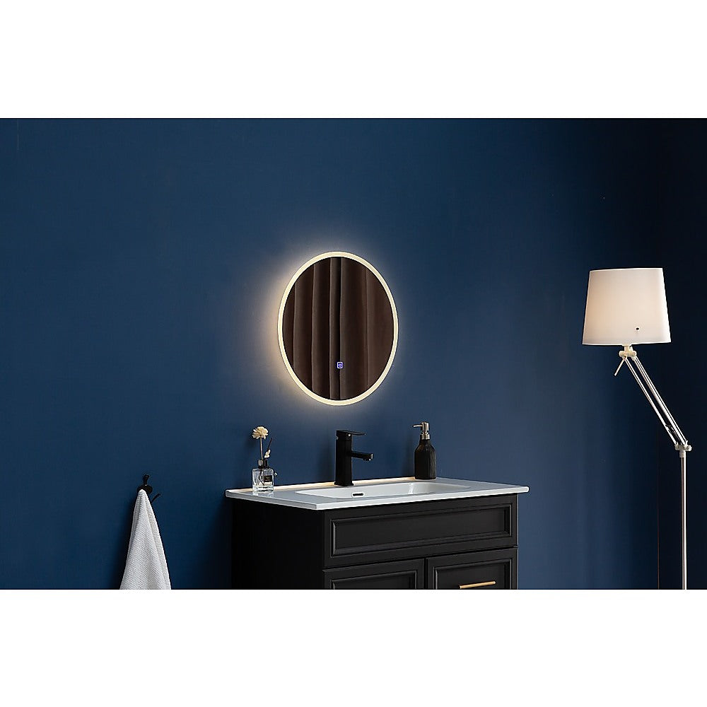 80cm LED Wall Mirror Bathroom Mirrors Light Decor Round - AULASH