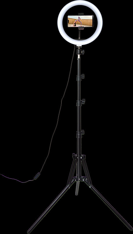 10" LED Selfie Ring Light with 1.6M Tripod Stand Phone Holder Photo Live Makeup - AULASH