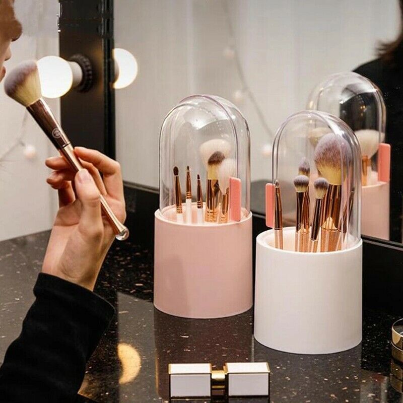 Makeup Brush Holder Storage Box with Pearl - AULASH