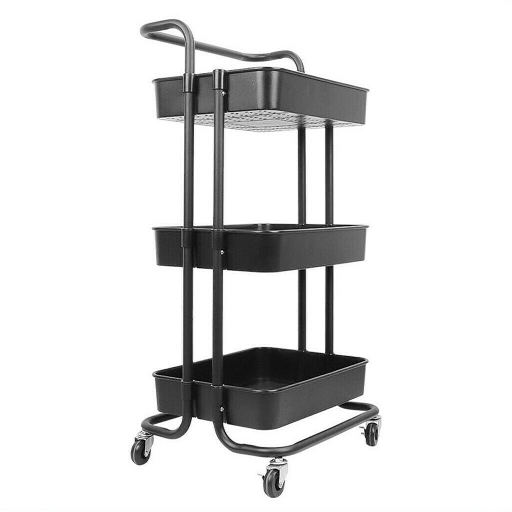 3 Tier Salon Trolley Rolling Storage Cart - AULASH