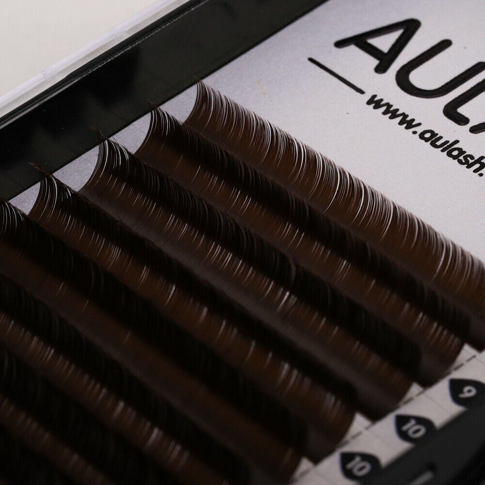 Korean PBT Fiber Dark Brown Flat Lashes - AULASH