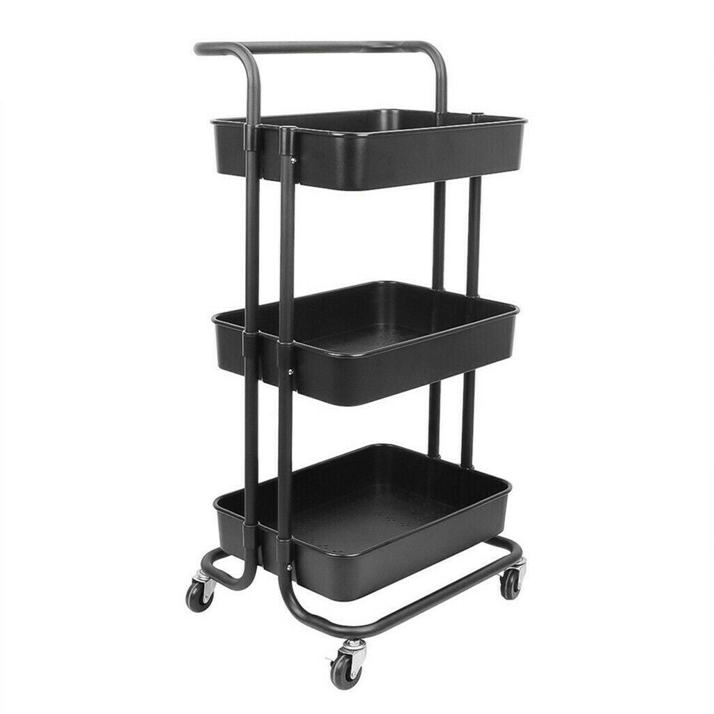 3 Tier Salon Trolley Rolling Storage Cart - AULASH